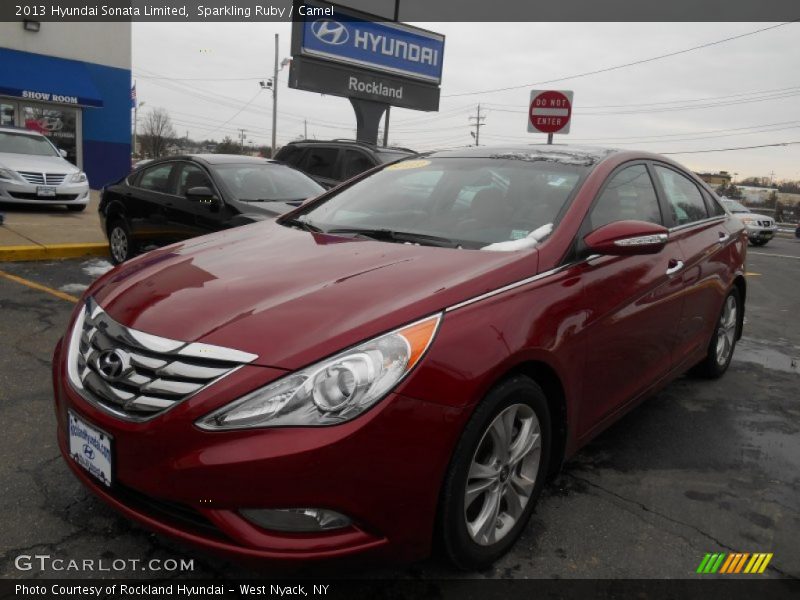 Sparkling Ruby / Camel 2013 Hyundai Sonata Limited