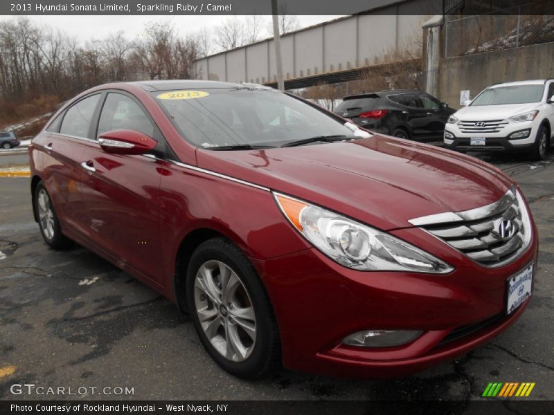 Sparkling Ruby / Camel 2013 Hyundai Sonata Limited