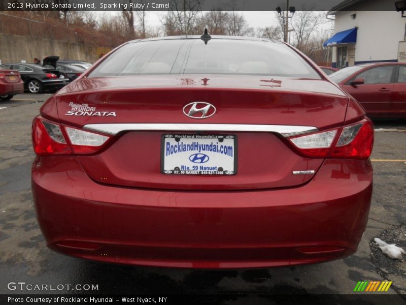 Sparkling Ruby / Camel 2013 Hyundai Sonata Limited