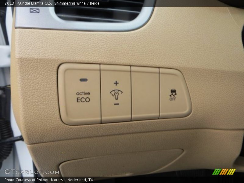 Shimmering White / Beige 2013 Hyundai Elantra GLS
