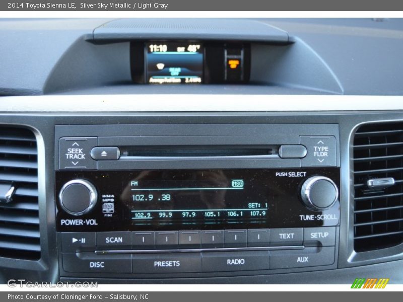 Silver Sky Metallic / Light Gray 2014 Toyota Sienna LE
