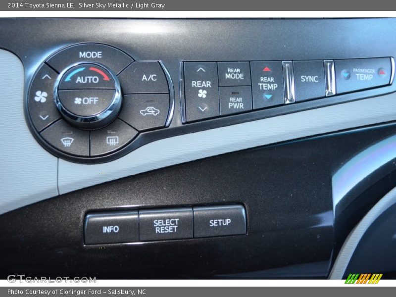 Silver Sky Metallic / Light Gray 2014 Toyota Sienna LE