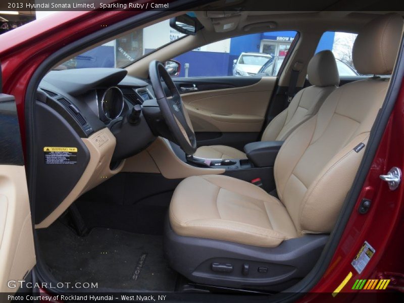 Sparkling Ruby / Camel 2013 Hyundai Sonata Limited
