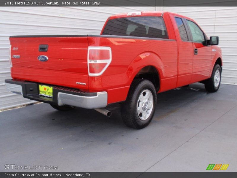 Race Red / Steel Gray 2013 Ford F150 XLT SuperCab