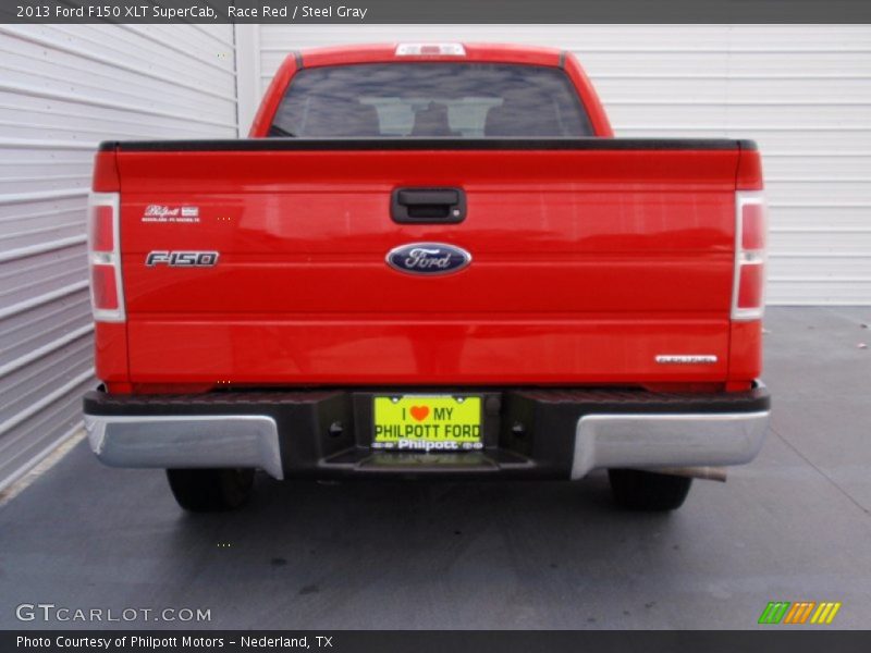 Race Red / Steel Gray 2013 Ford F150 XLT SuperCab