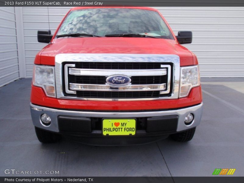 Race Red / Steel Gray 2013 Ford F150 XLT SuperCab