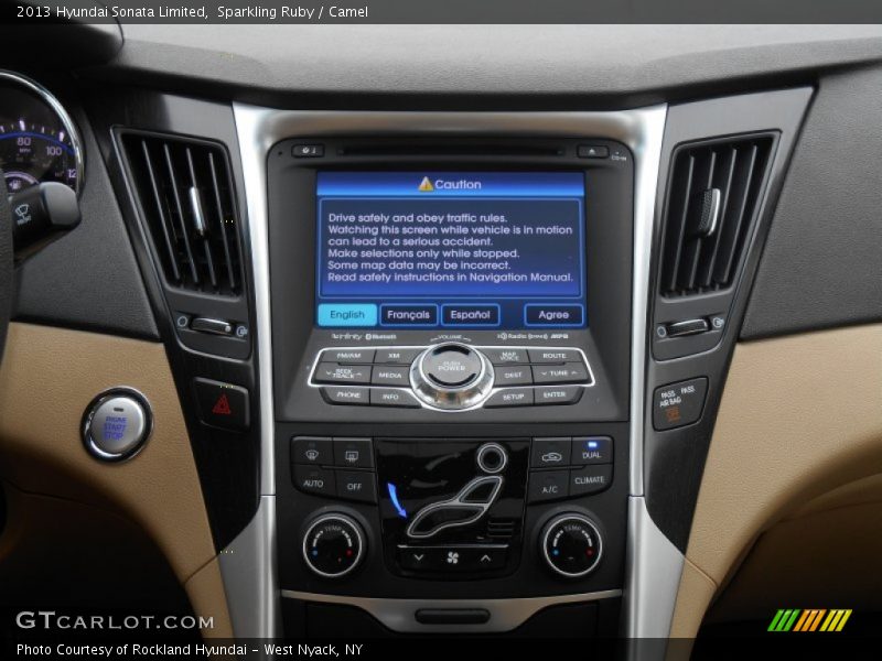 Sparkling Ruby / Camel 2013 Hyundai Sonata Limited