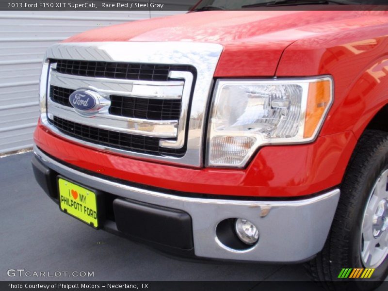 Race Red / Steel Gray 2013 Ford F150 XLT SuperCab