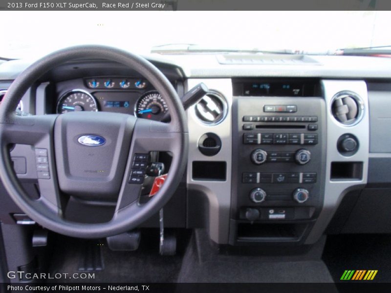 Race Red / Steel Gray 2013 Ford F150 XLT SuperCab