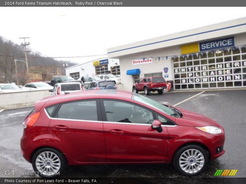 Ruby Red / Charcoal Black 2014 Ford Fiesta Titanium Hatchback