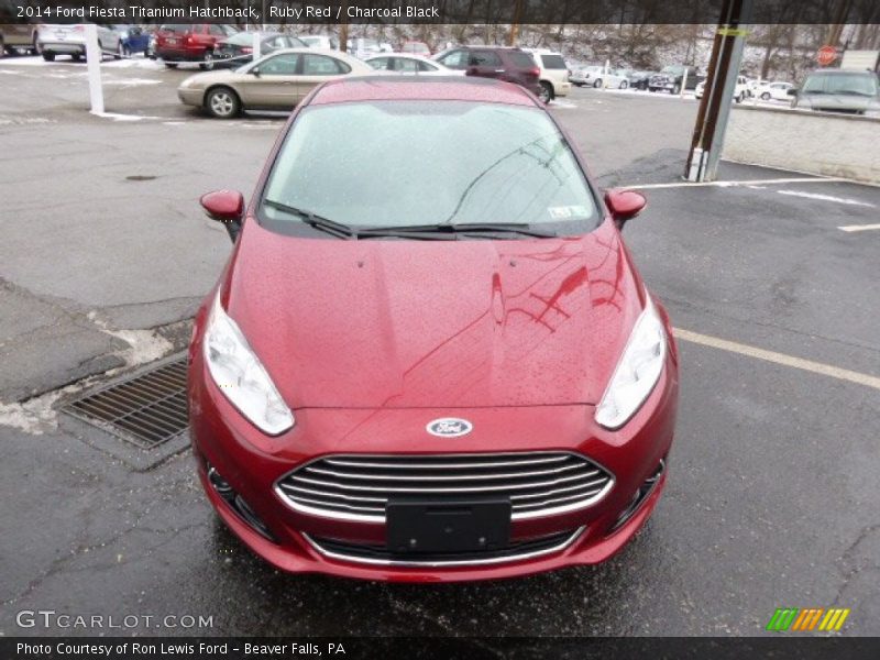 Ruby Red / Charcoal Black 2014 Ford Fiesta Titanium Hatchback