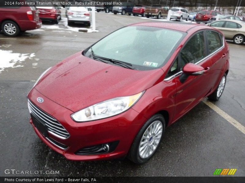 Ruby Red / Charcoal Black 2014 Ford Fiesta Titanium Hatchback