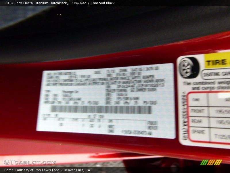 Ruby Red / Charcoal Black 2014 Ford Fiesta Titanium Hatchback