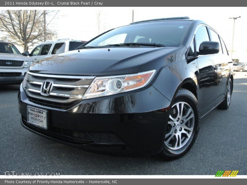 Crystal Black Pearl / Gray 2011 Honda Odyssey EX-L