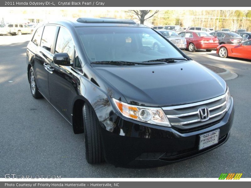 Crystal Black Pearl / Gray 2011 Honda Odyssey EX-L