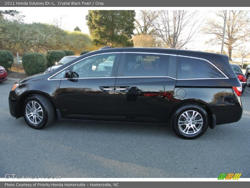 Crystal Black Pearl / Gray 2011 Honda Odyssey EX-L