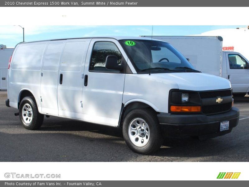 Summit White / Medium Pewter 2010 Chevrolet Express 1500 Work Van