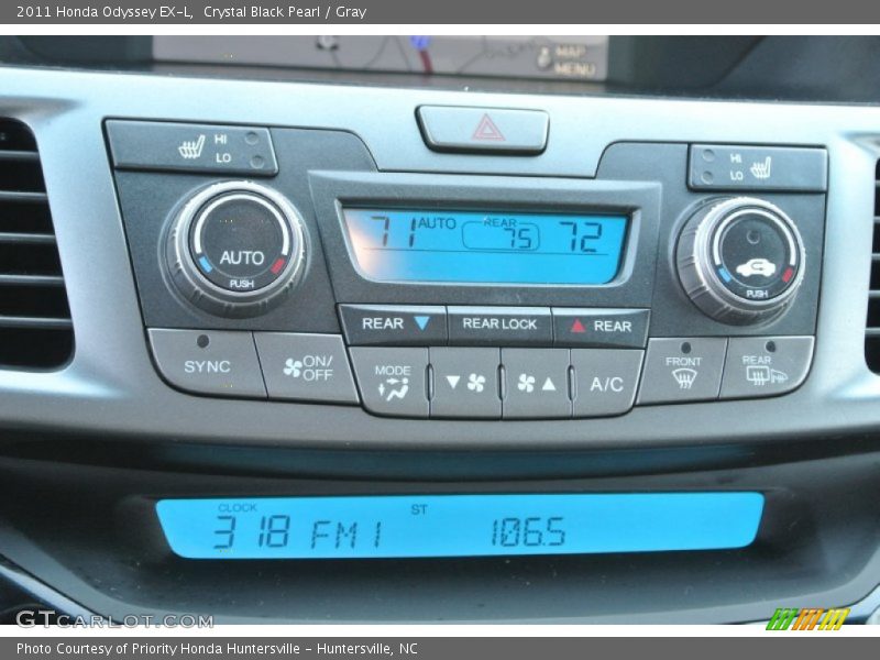 Crystal Black Pearl / Gray 2011 Honda Odyssey EX-L