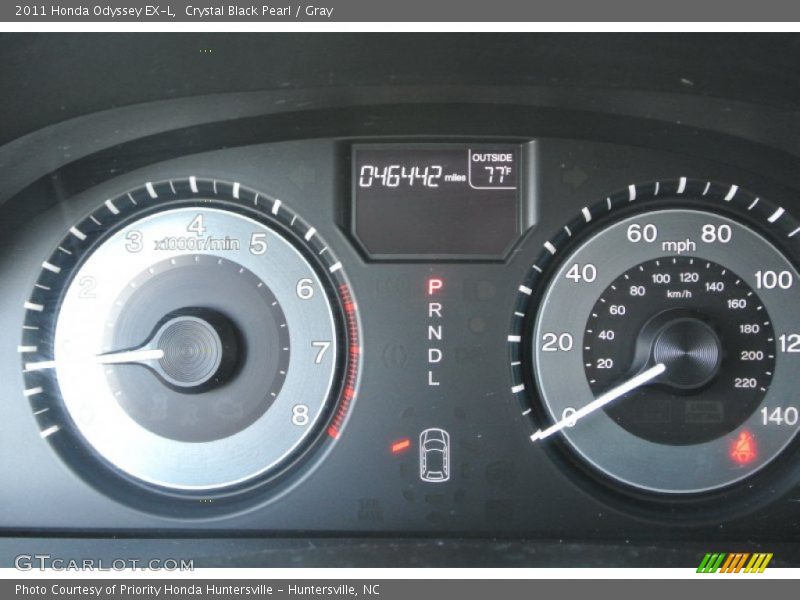 Crystal Black Pearl / Gray 2011 Honda Odyssey EX-L