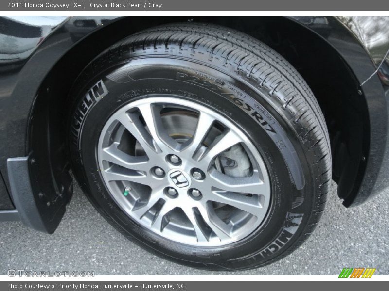 Crystal Black Pearl / Gray 2011 Honda Odyssey EX-L
