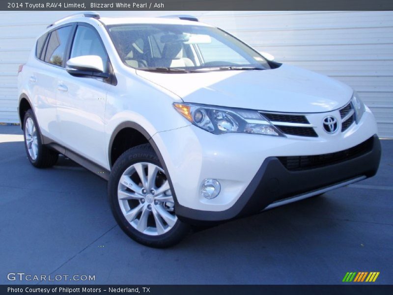 Blizzard White Pearl / Ash 2014 Toyota RAV4 Limited