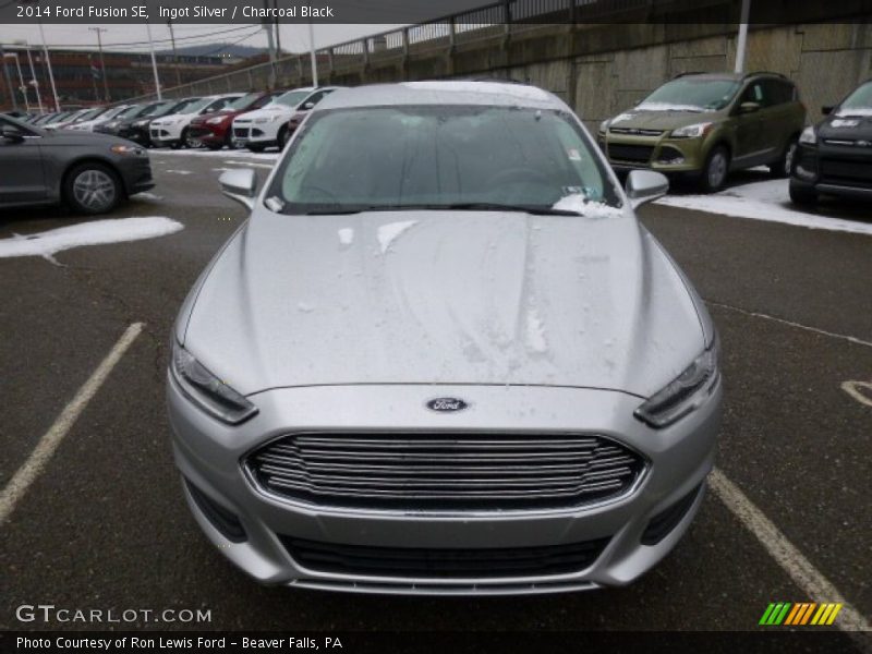 Ingot Silver / Charcoal Black 2014 Ford Fusion SE