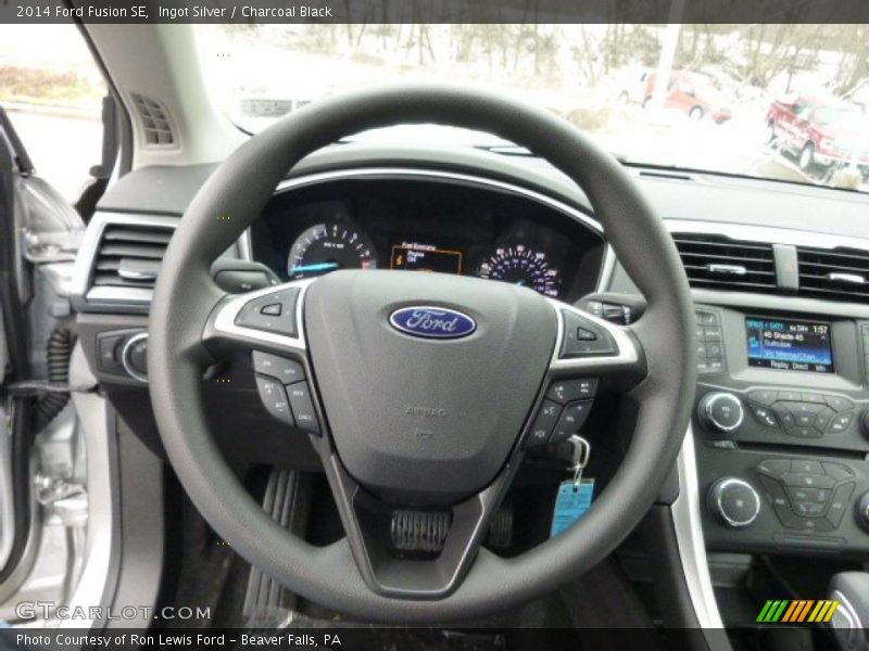 Ingot Silver / Charcoal Black 2014 Ford Fusion SE