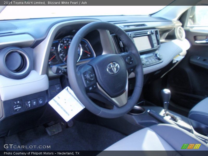 Blizzard White Pearl / Ash 2014 Toyota RAV4 Limited