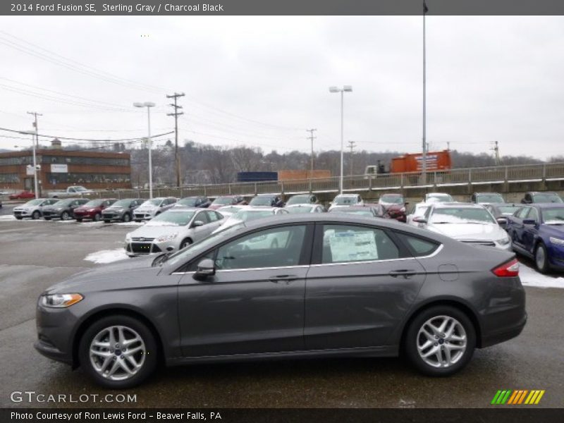 Sterling Gray / Charcoal Black 2014 Ford Fusion SE
