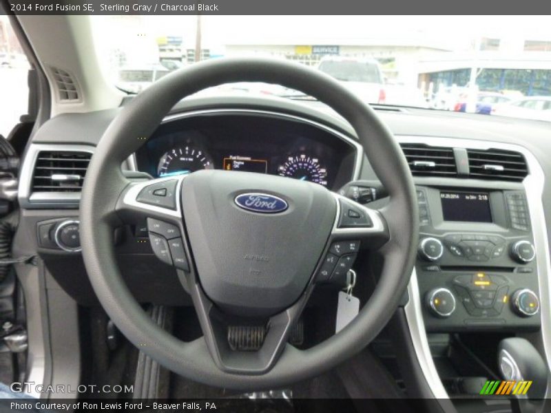Sterling Gray / Charcoal Black 2014 Ford Fusion SE