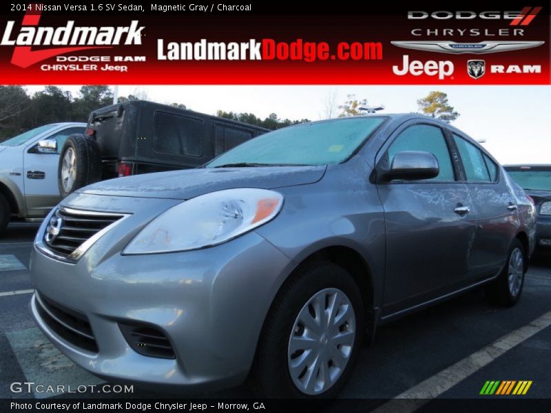 Magnetic Gray / Charcoal 2014 Nissan Versa 1.6 SV Sedan