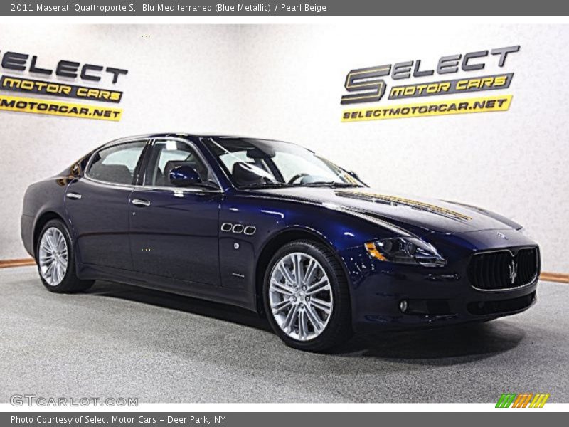 Blu Mediterraneo (Blue Metallic) / Pearl Beige 2011 Maserati Quattroporte S