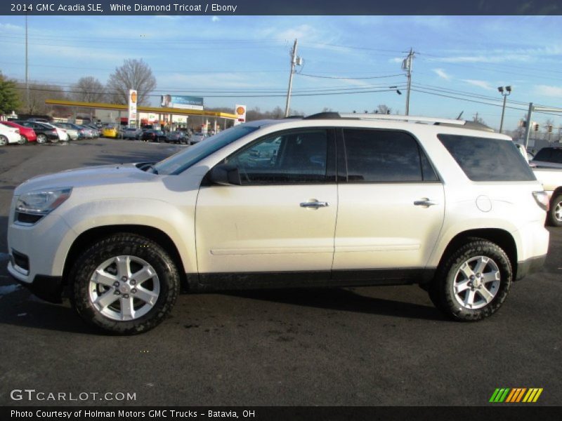 White Diamond Tricoat / Ebony 2014 GMC Acadia SLE