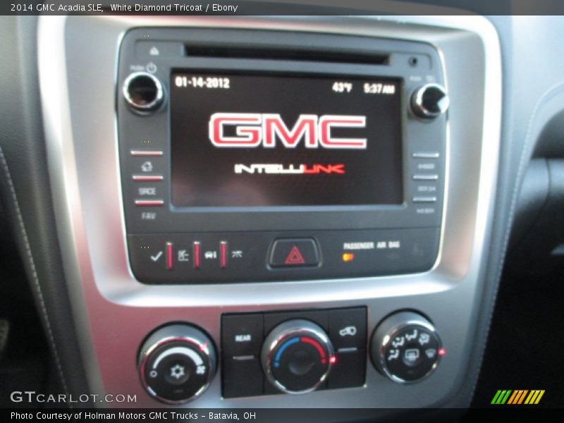 White Diamond Tricoat / Ebony 2014 GMC Acadia SLE