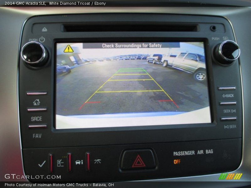 White Diamond Tricoat / Ebony 2014 GMC Acadia SLE