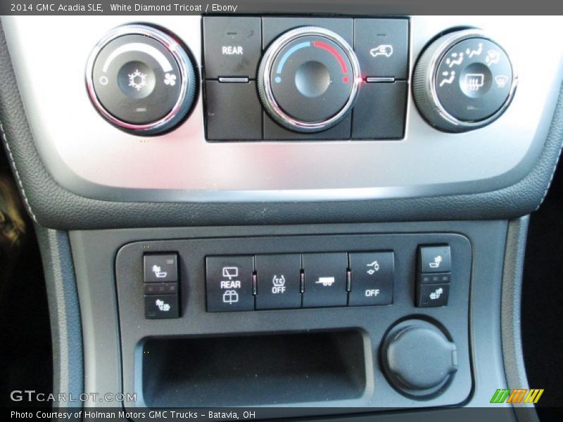 White Diamond Tricoat / Ebony 2014 GMC Acadia SLE