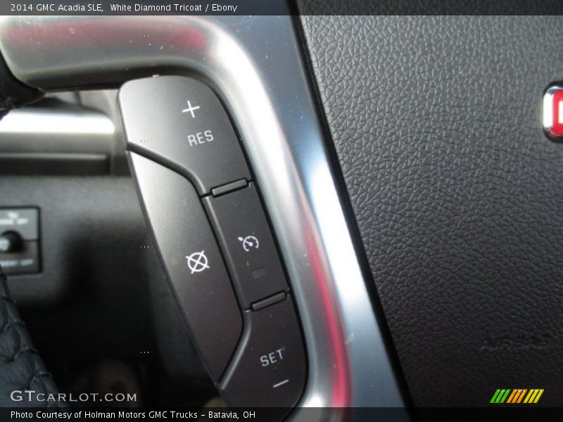 White Diamond Tricoat / Ebony 2014 GMC Acadia SLE
