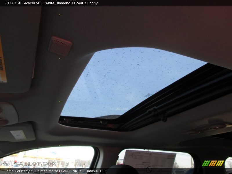 White Diamond Tricoat / Ebony 2014 GMC Acadia SLE