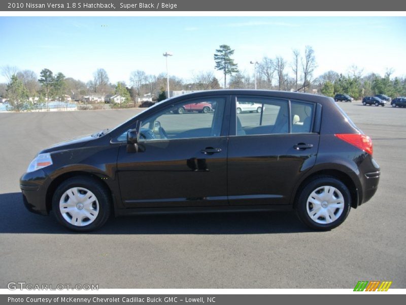 Super Black / Beige 2010 Nissan Versa 1.8 S Hatchback