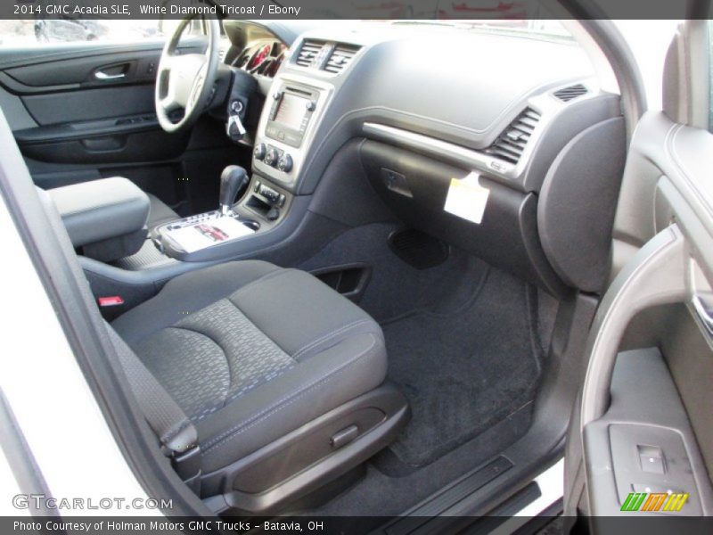 White Diamond Tricoat / Ebony 2014 GMC Acadia SLE