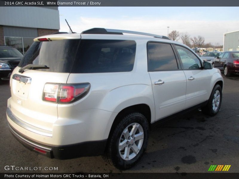 White Diamond Tricoat / Ebony 2014 GMC Acadia SLE