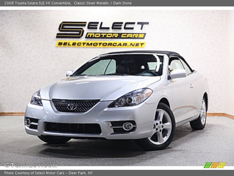 Classic Silver Metallic / Dark Stone 2008 Toyota Solara SLE V6 Convertible