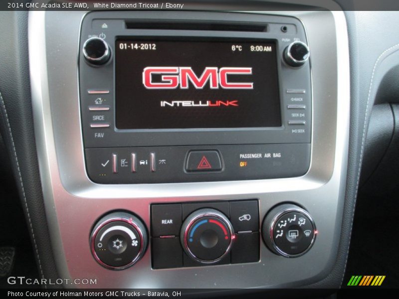 White Diamond Tricoat / Ebony 2014 GMC Acadia SLE AWD