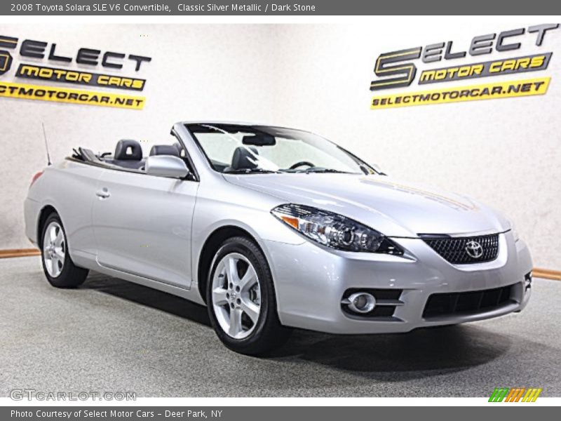 Classic Silver Metallic / Dark Stone 2008 Toyota Solara SLE V6 Convertible
