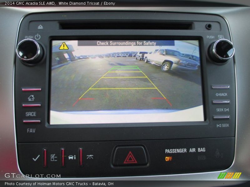White Diamond Tricoat / Ebony 2014 GMC Acadia SLE AWD