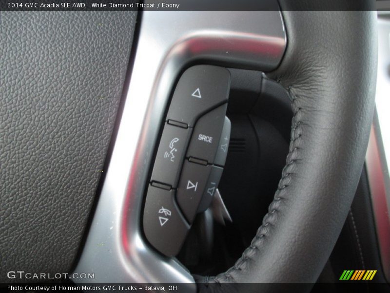 White Diamond Tricoat / Ebony 2014 GMC Acadia SLE AWD