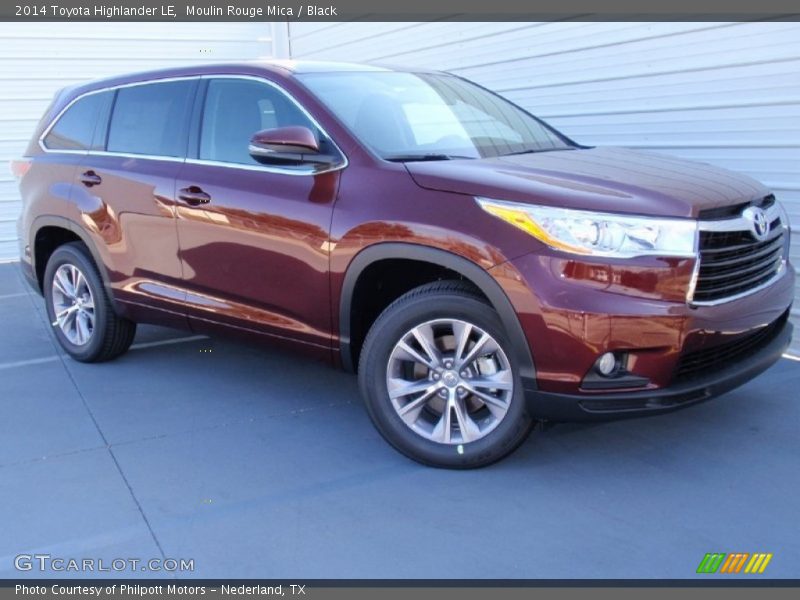 Moulin Rouge Mica / Black 2014 Toyota Highlander LE