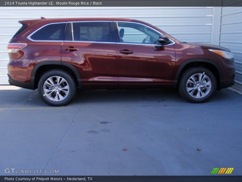 Moulin Rouge Mica / Black 2014 Toyota Highlander LE