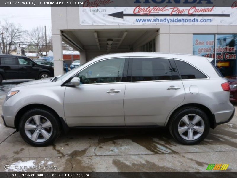 Palladium Metallic / Taupe 2011 Acura MDX
