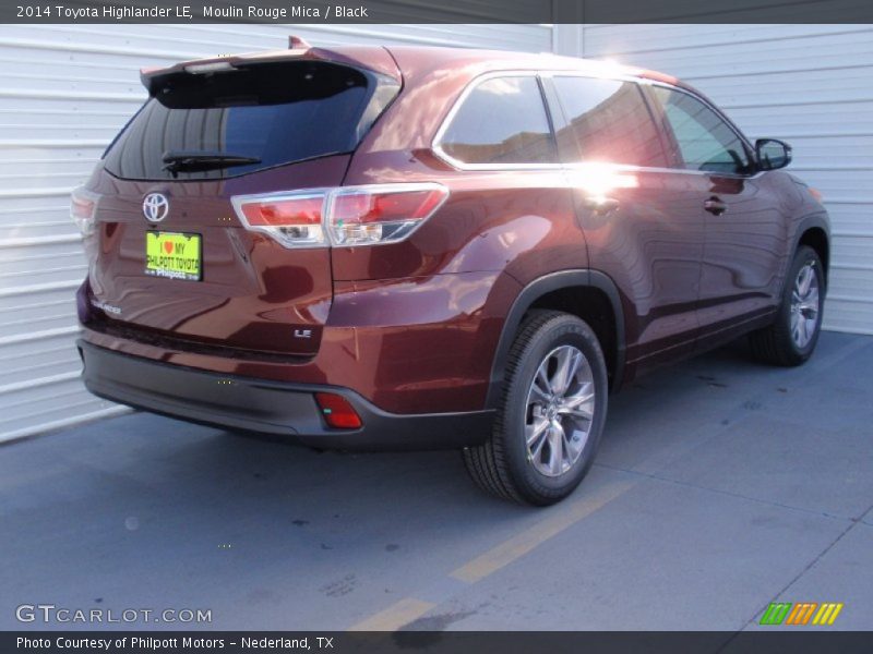 Moulin Rouge Mica / Black 2014 Toyota Highlander LE